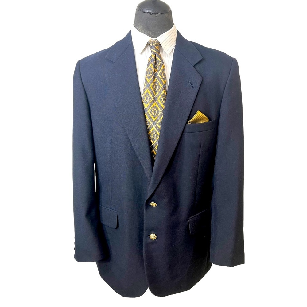 BERT PULITZER MENS SPORTS BLAZER, SIZE 46L. WOOL & POLY BLEND HAS GOLD ☑️